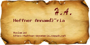 Heffner Annamária névjegykártya